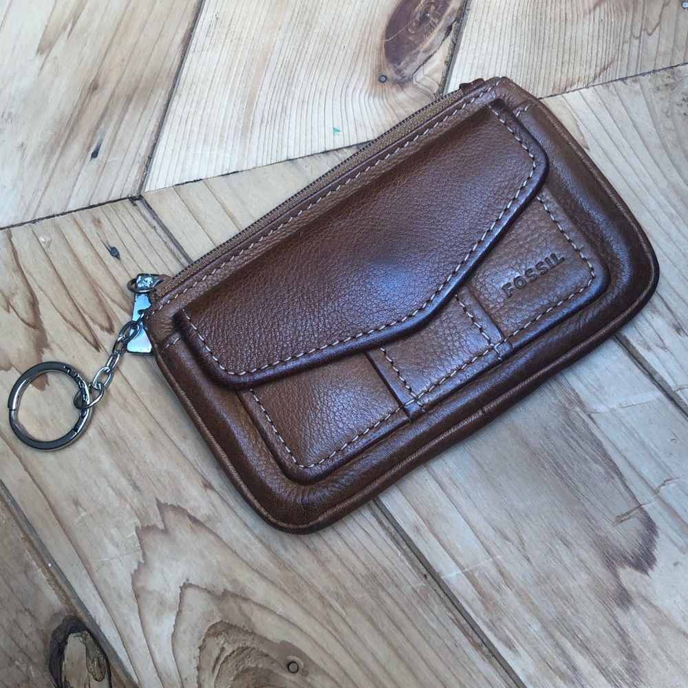 Fossil Brown Leather Coinpurse/Card Wallet